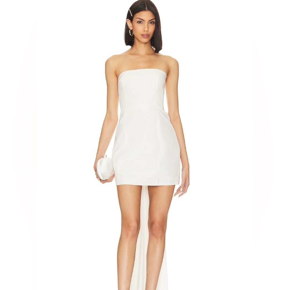 X Revolve Kerry Bow Dress In Ivory